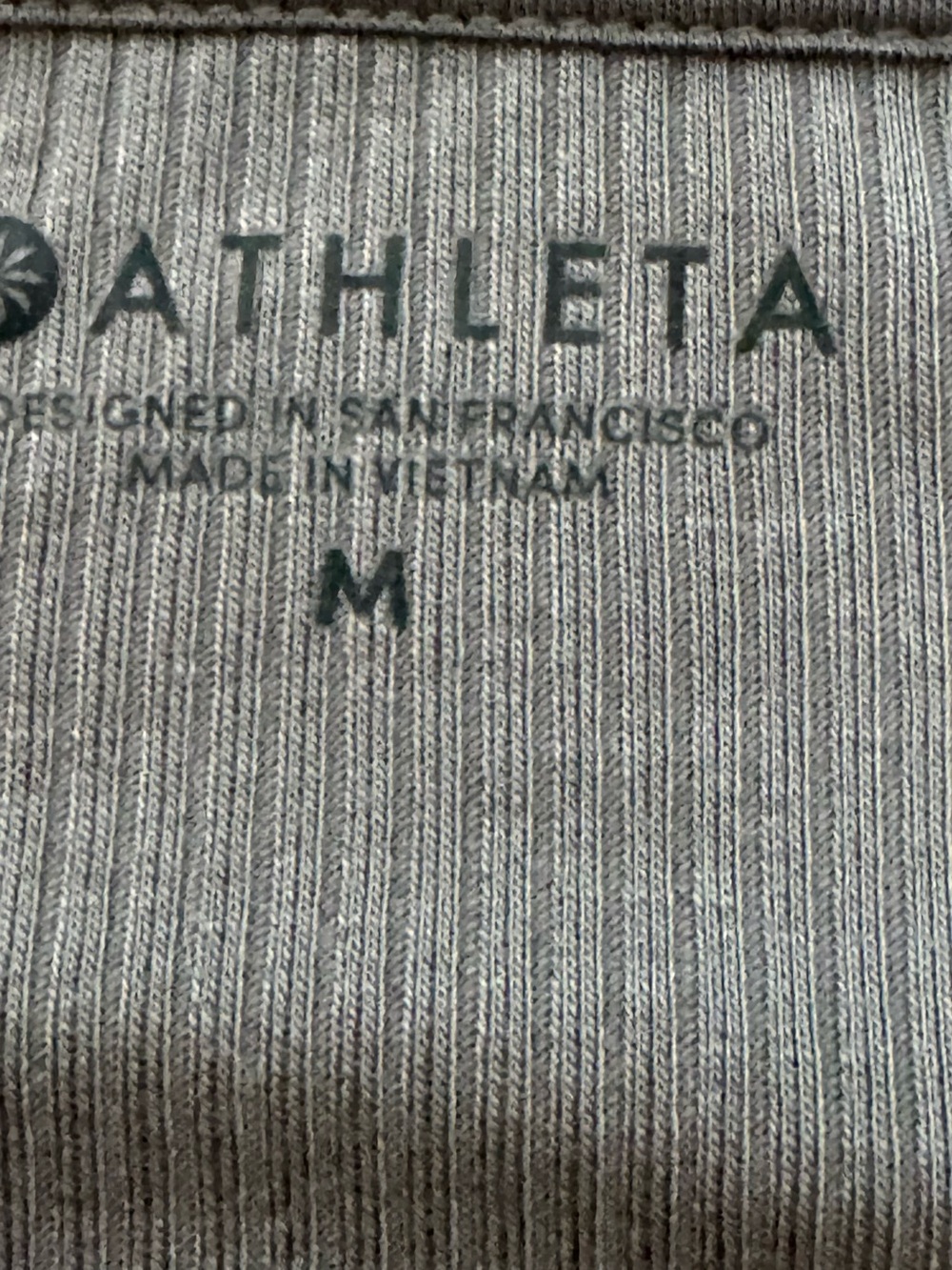 Athleta Women's Long Sleeve Round Neck Top in Charcoal Gray split back - Picture 3 of 8